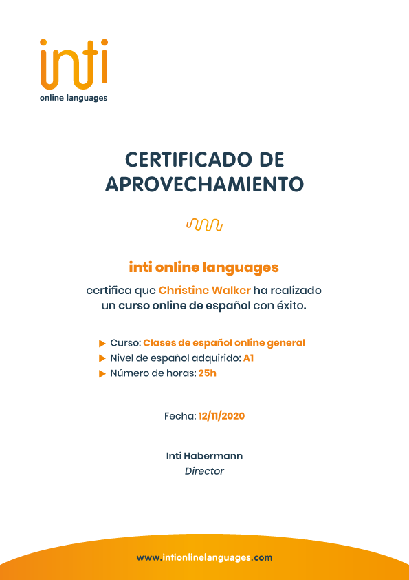 Certificado Inti Online Languages